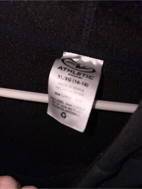 Athletic Works Black Pullover Hoodie with Logo Tag